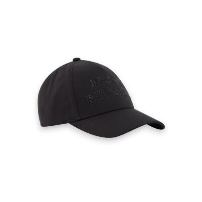 A X Armani Exchange para mulher. XW002847AF15502UC001 Boné Baseball Hat preto (OSFA), Casual, Algodão A X Armani Exchange para mulher. XW002847AF15502UC001 Boné Baseball Hat preto (OSFA), Casual, Algodão