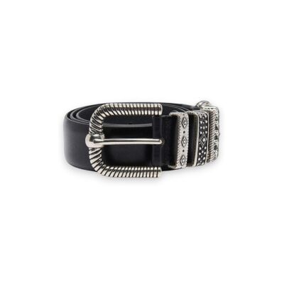BA&SH; para mulher. 2E24BERK Cinto de Pele Berkane preto (75cm), Casual BA&SH; para mulher. 2E24BERK Cinto de Pele Berkane preto (75cm), Casual