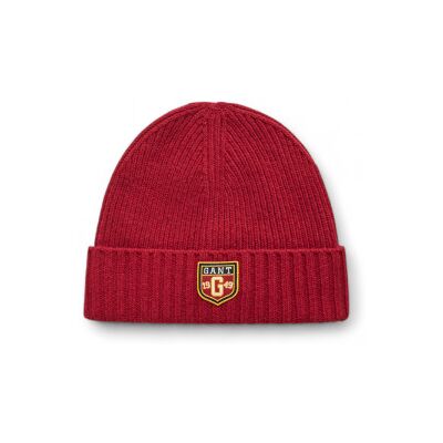 Gant para homem. 9910038 Chapéu de lã com distintivo vermelho (OSFA), Casual Gant para homem. 9910038 Chapéu de lã com distintivo vermelho (OSFA), Casual