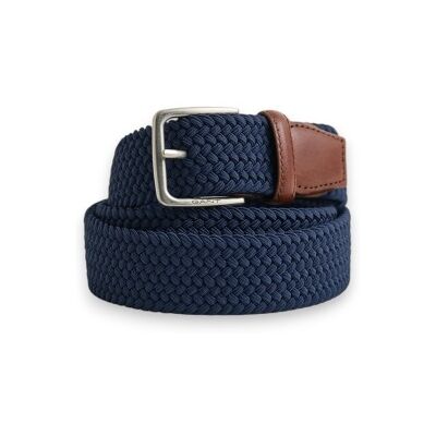 Gant para homem. 9940193 Cinto elástico trançado marinho (95/38), Casual, Clássico, Polister Reciclado Gant para homem. 9940193 Cinto elástico trançado marinho (95/38), Casual, Clássico, Polister Reciclado