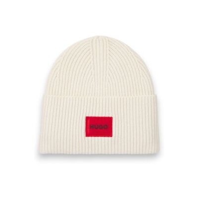HUGO para mulher. 50502579 Gorro Saffa branco (OSFA), Casual, Lã HUGO para mulher. 50502579 Gorro Saffa branco (OSFA), Casual, Lã