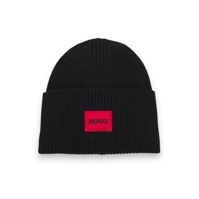 HUGO para mulher. 50502579 Gorro Saffa preto (OSFA), Casual, Lã HUGO para mulher. 50502579 Gorro Saffa preto (OSFA), Casual, Lã