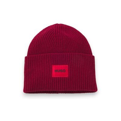 HUGO para mulher. 50502579 Gorro Saffa vermelho (OSFA), Casual, Lã HUGO para mulher. 50502579 Gorro Saffa vermelho (OSFA), Casual, Lã