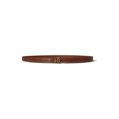 Lauren Ralph Lauren para mulher. 412P15764002 Cinto de couro com fivela LRL castanho claro (XL), Marrom, Casual, Pele Lauren Ralph Lauren para mulher. 412P15764002 Cinto de couro com fivela LRL castanho claro (XL), Marrom, Casual, Pele