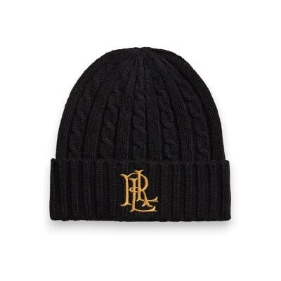 Lauren Ralph Lauren para mulher. 454P23505003 Gorro em ponto de tranças com logotipo preto (OSFA), Casual, Tecido Lauren Ralph Lauren para mulher. 454P23505003 Gorro em ponto de tranças com logotipo preto (OSFA), Casual, Tecido