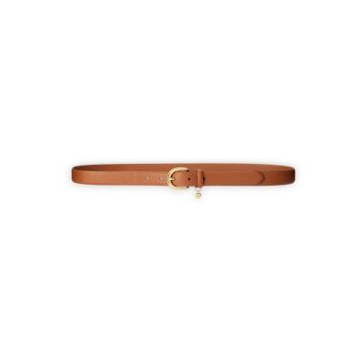 Lauren Ralph Lauren para mulher. 412802952005 Cinto de couro gravado com miçanga castanha (M), Marrom, Casual, Pele Lauren Ralph Lauren para mulher. 412802952005 Cinto de couro gravado com miçanga castanha (M), Marrom, Casual, Pele