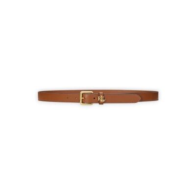 Lauren Ralph Lauren para mulher. 412968763002 Cinto estreito de couro com logotipo castanho (M), Marrom, Casual, Pele Lauren Ralph Lauren para mulher. 412968763002 Cinto estreito de couro com logotipo castanho (M), Marrom, Casual, Pele