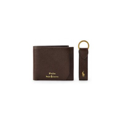 Polo Ralph Lauren para homem. 405974635002 Caixa de oferta castanha com carteira e porta-chaves (OSFA), Marrom, Casual, Pele Polo Ralph Lauren para homem. 405974635002 Caixa de oferta castanha com carteira e porta-chaves (OSFA), Marrom, Casual, Pele