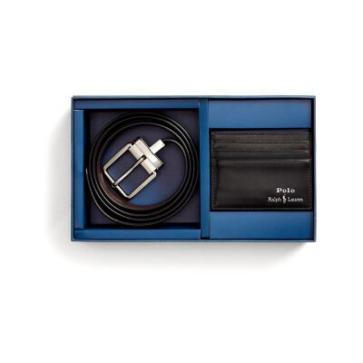 Polo Ralph Lauren para homem. 405880721001 Conjunto de cinto e porta-cartões de couro preto (OSFA), Casual, Clássico, Pele Polo Ralph Lauren para homem. 405880721001 Conjunto de cinto e porta-cartões de couro preto (OSFA), Casual, Clássico, Pele