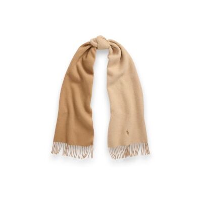 Polo Ralph Lauren para mulher. 455954371005 Cachecol de lã com franjas beige (OSFA), Bege, Casual Polo Ralph Lauren para mulher. 455954371005 Cachecol de lã com franjas beige (OSFA), Bege, Casual
