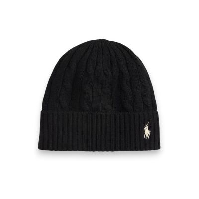 Polo Ralph Lauren para mulher. 455981442001 Gorro de lã e caxemira preto (OSFA), Casual Polo Ralph Lauren para mulher. 455981442001 Gorro de lã e caxemira preto (OSFA), Casual