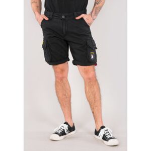 Alpha INDUSTRIES para homem. 186209 Calções de malha preta (29), Preto, Casual, Algodão