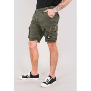 Alpha INDUSTRIES para homem. 186209 Calções com remendos em verde (36), Casual, Algodão