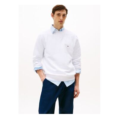 Tommy Hilfiger para homem. MW0MW37232 Sweatshirt com gola redonda Essential Fleece branco (XXL), Casual, Algodão Tommy Hilfiger para homem. MW0MW37232 Sweatshirt com gola redonda Essential Fleece branco (XXL), Casual, Algodão