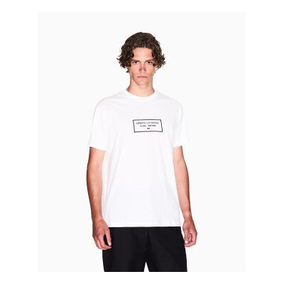 A X Armani Exchange para homem. XM000552AF10356U0009 T-shirt branca com gola redonda (XXL), Branco, Casual, Algodão, Manga curta A X Armani Exchange para homem. XM000552AF10356U0009 T-shirt branca com gola redonda (XXL), Branco, Casual, Algodão, Manga curta