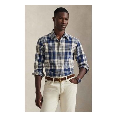 Polo Ralph Lauren para homem. 710953707004 Camisa oxford escovada de ajuste personalizado azul-marinho (M), Casual, Algodão, Manga comprida Polo Ralph Lauren para homem. 710953707004 Camisa oxford escovada de ajuste personalizado azul-marinho (M), Casual, Algodão, Manga comprida
