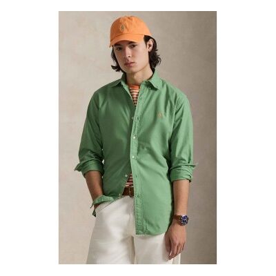 Polo Ralph Lauren para homem. 710805564070 Camisa oxford à medida em tecido verde (M), Casual, Algodão, Clássico, Manga comprida Polo Ralph Lauren para homem. 710805564070 Camisa oxford à medida em tecido verde (M), Casual, Algodão, Clássico, Manga comprida