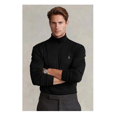 Polo Ralph Lauren para homem. 710760126001 Suéter de algodão macio preto (S), Casual Polo Ralph Lauren para homem. 710760126001 Suéter de algodão macio preto (S), Casual