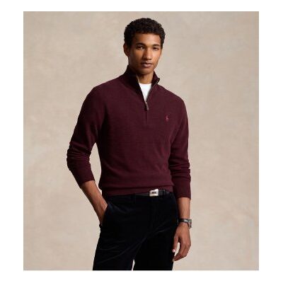 Polo Ralph Lauren para homem. 710876756008 Suéter de lã com zíper curto bordô (L), Casual, Grená, Manga comprida, Borgonha Polo Ralph Lauren para homem. 710876756008 Suéter de lã com zíper curto bordô (L), Casual, Grená, Manga comprida, Borgonha