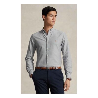 Polo Ralph Lauren para homem. 710792161005 Camisa Oxford Slim Fit cinzenta (S), Casual, Cinza, Algodão, Clássico, Manga comprida Polo Ralph Lauren para homem. 710792161005 Camisa Oxford Slim Fit cinzenta (S), Casual, Cinza, Algodão, Clássico, Manga comprida