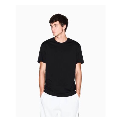 A X Armani Exchange para homem. XM001283AF10361UC001 T-shirt lisa de corte regular, preta (S), Preto, Casual, Algodão, Manga curta A X Armani Exchange para homem. XM001283AF10361UC001 T-shirt lisa de corte regular, preta (S), Preto, Casual, Algodão, Manga curta