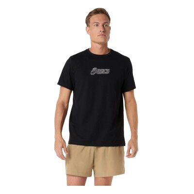 Asics para homem. 2031F334 Camiseta Logo Graphic preto (M), Casual, Algodão, Manga curta Asics para homem. 2031F334 Camiseta Logo Graphic preto (M), Casual, Algodão, Manga curta
