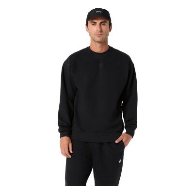 Asics para homem. 2031F335 Moletom Fleece Relaxed preto (L), Casual, Algodão Asics para homem. 2031F335 Moletom Fleece Relaxed preto (L), Casual, Algodão