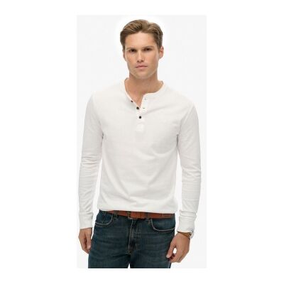 Superdry para homem. M6010907A Camiseta Classic Essential branca (XL), Branco, Casual, Algodão, Manga comprida Superdry para homem. M6010907A Camiseta Classic Essential branca (XL), Branco, Casual, Algodão, Manga comprida