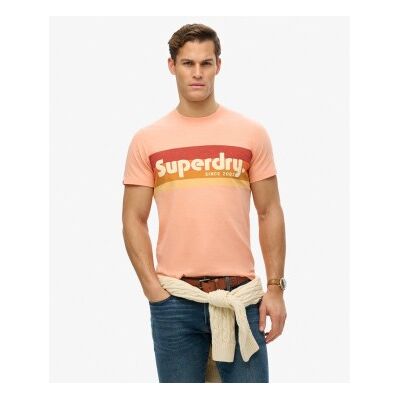 Superdry para homem. M1012137B Camiseta Terrain Logo Stripe Relaxed laranja (M), Casual, Algodão, Manga curta Superdry para homem. M1012137B Camiseta Terrain Logo Stripe Relaxed laranja (M), Casual, Algodão, Manga curta