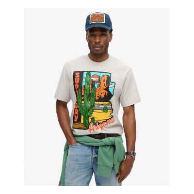 Superdry para homem. M1012158A Camiseta Travel Postcard gris (XL), Casual, Cinza, Algodão, Manga curta Superdry para homem. M1012158A Camiseta Travel Postcard gris (XL), Casual, Cinza, Algodão, Manga curta