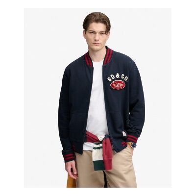 Superdry para homem. M2014586A Jaqueta bomber Vintage Athletic azul-marinho (M), Casual, Algodão Superdry para homem. M2014586A Jaqueta bomber Vintage Athletic azul-marinho (M), Casual, Algodão