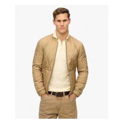 Superdry para homem. M5012084A Casaco acolchoado Surplus Quilted Liner castanho (M), Marrom, Casual, Polister Reciclado Superdry para homem. M5012084A Casaco acolchoado Surplus Quilted Liner castanho (M), Marrom, Casual, Polister Reciclado