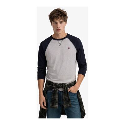 Superdry para homem. M6010976A Camiseta Vintage Athletic Baseball cinza, marinho (XXL), Casual, Algodão, Manga comprida Superdry para homem. M6010976A Camiseta Vintage Athletic Baseball cinza, marinho (XXL), Casual, Algodão, Manga comprida