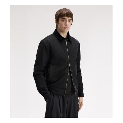 Fred Perry para homem. J8535 Casaco de algodão Caban preto (XXL), Casual Fred Perry para homem. J8535 Casaco de algodão Caban preto (XXL), Casual