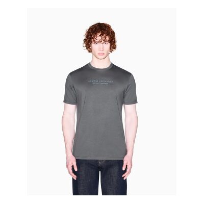 A X Armani Exchange para homem. XM001280AF10361M8317 Camiseta Regular com Logo (XL), Casual, Cinza, Algodão, Manga curta A X Armani Exchange para homem. XM001280AF10361M8317 Camiseta Regular com Logo (XL), Casual, Cinza, Algodão, Manga curta