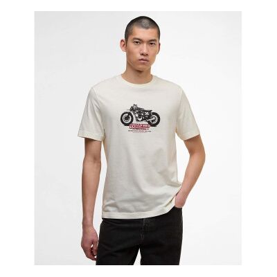Barbour international para homem. MTS1478 T-shirt Cruise branca (S), Branco, Casual, Algodão, Manga curta Barbour international para homem. MTS1478 T-shirt Cruise branca (S), Branco, Casual, Algodão, Manga curta