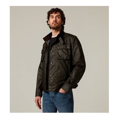 Belstaff para homem. 105306 Jaqueta Racemaster verde oliva desgastado (50), Casual, Algodão Belstaff para homem. 105306 Jaqueta Racemaster verde oliva desgastado (50), Casual, Algodão