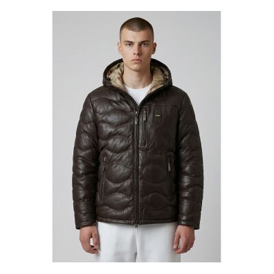 Blauer para homem. 25WBLUL01314 Casaco de peles Drohan padrão Wave castanho (S), Marrom, Casual Blauer para homem. 25WBLUL01314 Casaco de peles Drohan padrão Wave castanho (S), Marrom, Casual