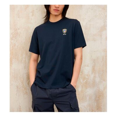 Blauer para homem. 25SBLUH02196 T-Shirt NYPD Irving Navy (S), Casual, Algodão, Manga curta, Marinho Blauer para homem. 25SBLUH02196 T-Shirt NYPD Irving Navy (S), Casual, Algodão, Manga curta, Marinho