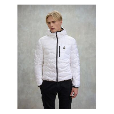 Blauer para homem. 25WBLUC03074 Casaco ondulado branco (XL), Casual, Poliéster Blauer para homem. 25WBLUC03074 Casaco ondulado branco (XL), Casual, Poliéster