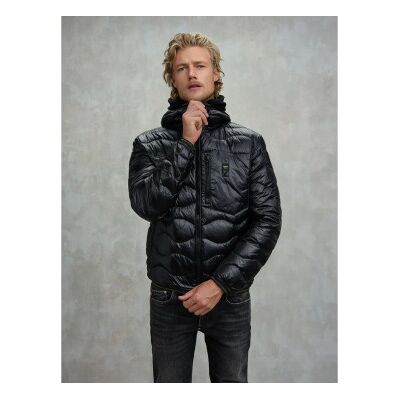 Blauer para homem. 25WBLUC03074 Casaco Wave Wave preto preto (XL), Casual, Poliéster Blauer para homem. 25WBLUC03074 Casaco Wave Wave preto preto (XL), Casual, Poliéster