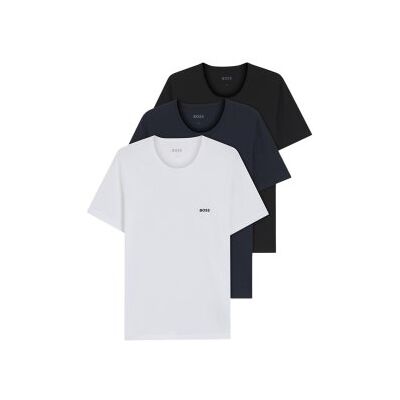 BOSS para homem. 50475284 Pacote 3 T-Shirts RN Clsico preto, azul, branco (S), Homewear, Cinza, Algodão, Manga curta BOSS para homem. 50475284 Pacote 3 T-Shirts RN Clsico preto, azul, branco (S), Homewear, Cinza, Algodão, Manga curta