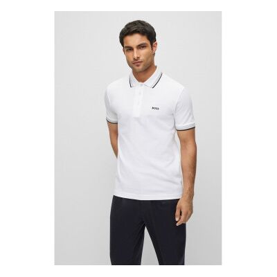 BOSS para homem. 50469055 Polo Paddy branco (S), Casual, Algodão, Manga curta BOSS para homem. 50469055 Polo Paddy branco (S), Casual, Algodão, Manga curta