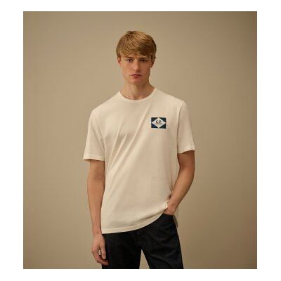 C.P. Company para homem. 20CMTS267A110656W T-shirt Manga branca (L), Branco, Casual, Algodão, Manga curta C.P. Company para homem. 20CMTS267A110656W T-shirt Manga branca (L), Branco, Casual, Algodão, Manga curta