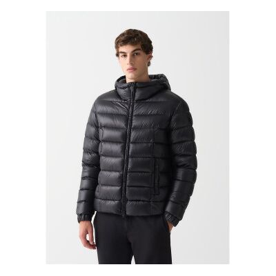 Colmar para homem. 1271 Casaco com capuz preto brilhante com capuz preto (54), Casual, Polister Reciclado, Sustentável Colmar para homem. 1271 Casaco com capuz preto brilhante com capuz preto (54), Casual, Polister Reciclado, Sustentável