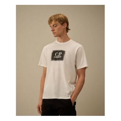 C.P. Company para homem. RCCMTS723A005100W T-shirt 30/1 branco-escuro (XL), Casual, Algodão, Manga curta C.P. Company para homem. RCCMTS723A005100W T-shirt 30/1 branco-escuro (XL), Casual, Algodão, Manga curta