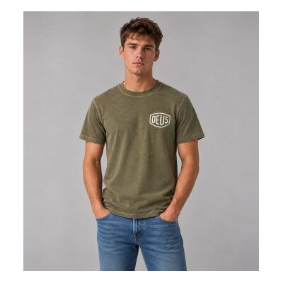 Deus Ex Machina para homem. D263MTS127 Camiseta Shield Gd verde (S), Casual, Manga curta, Algodão Reciclado Deus Ex Machina para homem. D263MTS127 Camiseta Shield Gd verde (S), Casual, Manga curta, Algodão Reciclado