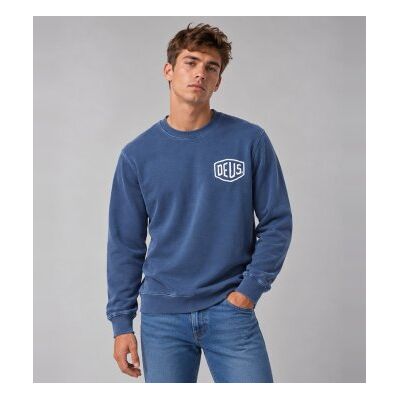 Deus Ex Machina para homem. D263MSW125 Moletom Shield Gd azul (S), Casual, Algodão Deus Ex Machina para homem. D263MSW125 Moletom Shield Gd azul (S), Casual, Algodão
