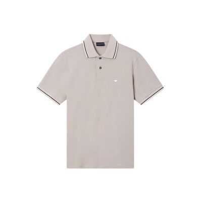 Emporio Armani para homem. EM004607_AF23090 Camisa pólo de algodão bege (XXL), Casual, Manga curta Emporio Armani para homem. EM004607_AF23090 Camisa pólo de algodão bege (XXL), Casual, Manga curta