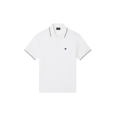 Emporio Armani para homem. EM004607_AF23090 Pólo de algodão branco (3XL), Casual, Manga curta Emporio Armani para homem. EM004607_AF23090 Pólo de algodão branco (3XL), Casual, Manga curta